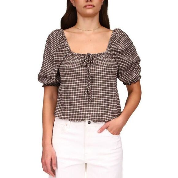 Sanctuary Womens Remember Me Square Neck Cropped Blouse small - Picture 1 of 1